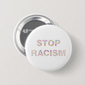 einde racisme ronde button 5,7 cm (Voorkant /achterkant)