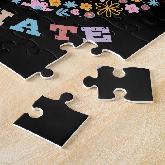 Einde racisme Stop haat Legpuzzel (Zijkant)