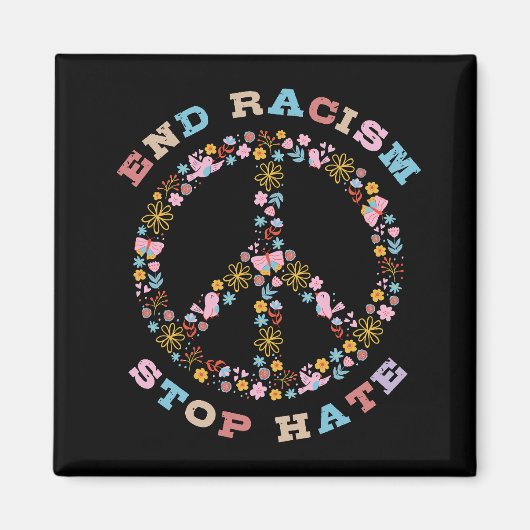 Einde racisme Stop haat Magneet (Voorkant)