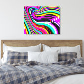 Einde regenboogkunst canvas afdruk (Insitu (Slaapkamer))