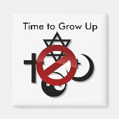 Einde religie magneet (Voorkant)