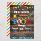 Einde school Begin zomerpool Kaart (Voorkant / Achterkant)