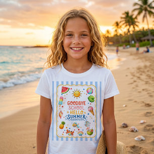 Einde schoolfeest streep T-shirt 