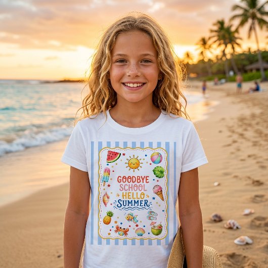 Einde schoolfeest streep T-shirt 
