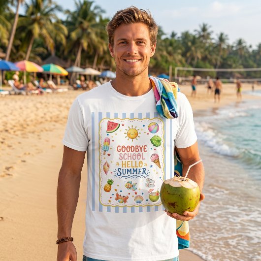 Einde schoolfeest streep T-shirt
