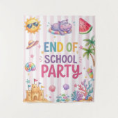 Einde Schoolfeest Strepen Wandkleed (Voorkant)