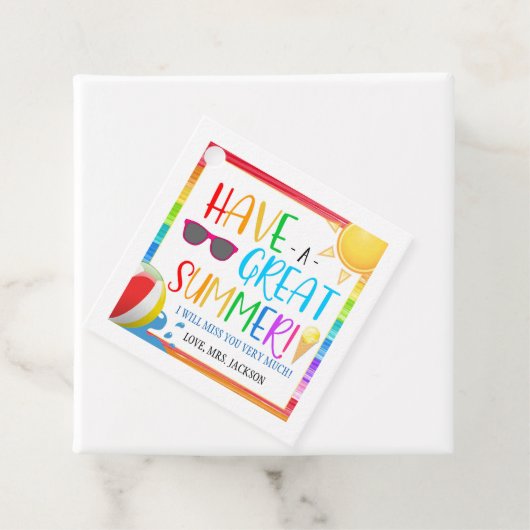 Einde schooljaar CadeauLabel Bedankjes Labels (In situ)