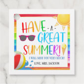 Einde schooljaar CadeauLabel Bedankjes Labels (Voorkant)