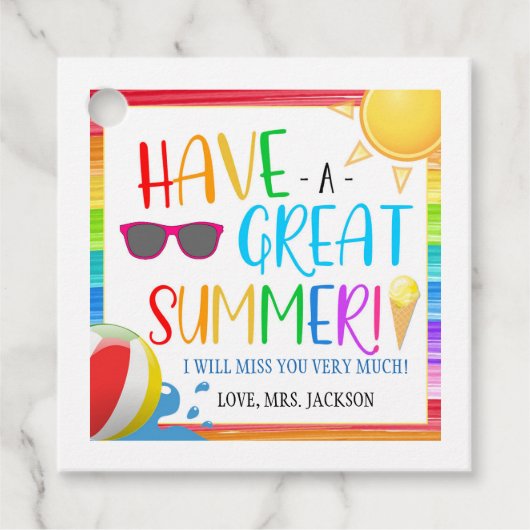 Einde schooljaar CadeauLabel Bedankjes Labels (Voorkant)