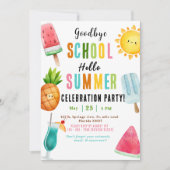 Einde schooljaar Zomerfeest Kaart (Voorkant)