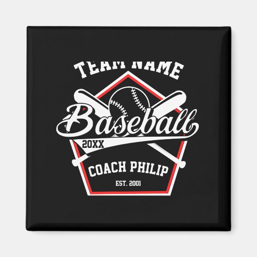 Einde Seizoen Team Cadeau Beste Honkbal Coach Cade Magneet (Voorkant)