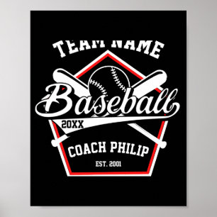 Einde Seizoen Team Cadeau Beste Honkbal Coach Cade Poster