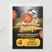 einde seizoensbanket basketbal kaart (Voorkant)