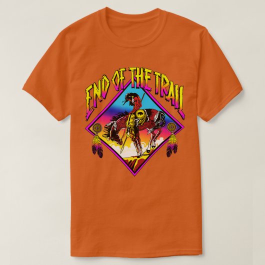 Einde trail Retro Native American T-shirt (Design voorkant)