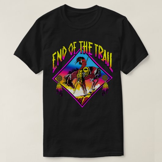Einde trail Retro Native American T-shirt (Design voorkant)