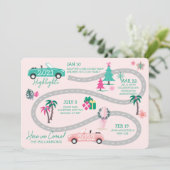 Einde tropische kerst van het jaar feestdagenkaart (Staand voorkant)