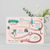 Einde tropische kerst van het jaar folie feestdagenkaart (Staand Voorkant)