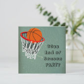 Einde uitnodiging van de Basketball-partij (Staand voorkant)