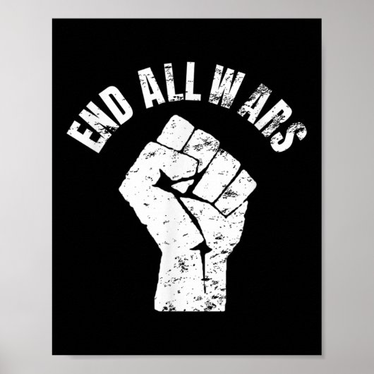 Einde van alle oorlogen - anti-oorlogsprotest poster (Voorkant)