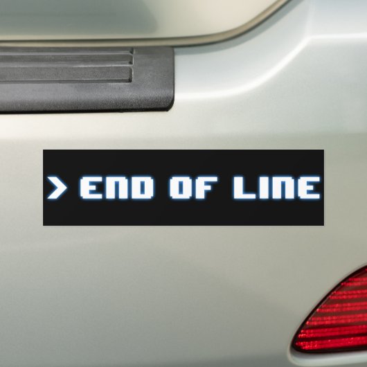 Einde van Bumpersticker lijn (Op auto)