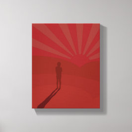 Einde van dagen canvas afdruk