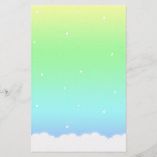 Einde van de aangepaste regenboogbakkerij briefpapier (Voorkant)