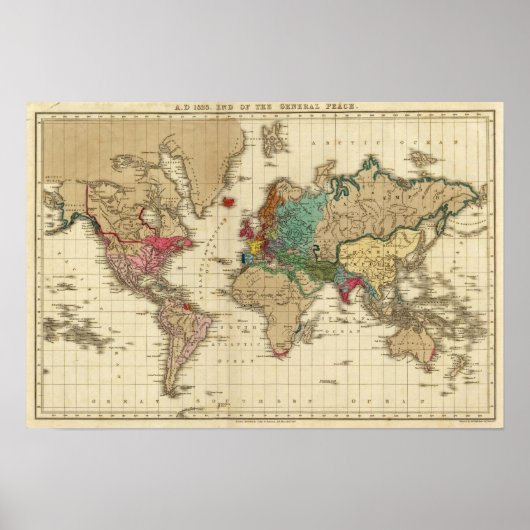 Einde van de Algemene Vrede 1828 AD Poster (Voorkant)