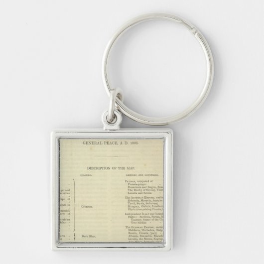 Einde van de Algemene Vrede 1828 AD Sleutelhanger (Voorkant)