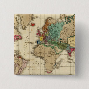 Einde van de Algemene Vrede 1828 AD Vierkante Button 5,1 Cm