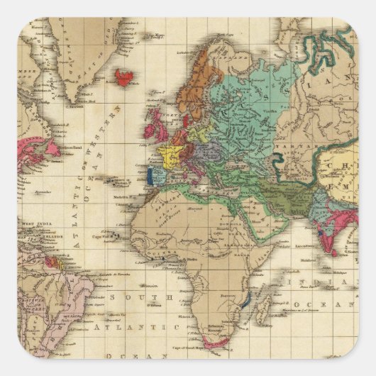 Einde van de Algemene Vrede 1828 AD Vierkante Sticker (Voorkant)