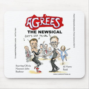 Einde van de budgettaire Cliff Funny Gifts Kaarten Muismat