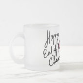 Einde van de Chemo-Mok, roze witte en zwarte Mok, Matglas Koffiemok (Links)