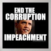 Einde van de corruptie - Impeach Obama Poster (Voorkant)