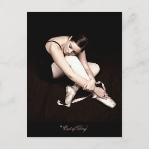 Einde van de dag slapen ballerina Briefkaart