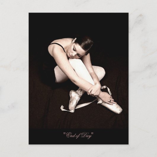 Einde van de dag slapen ballerina Briefkaart (Voorkant)
