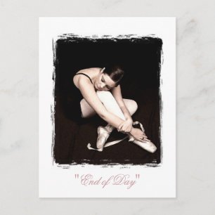 Einde van de dag slapen Ballerina White Briefkaart