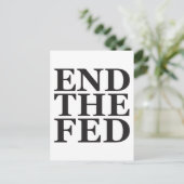Einde van de Fed - zwart Briefkaart (Staand voorkant)