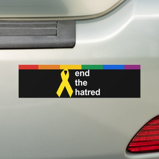 einde van de haat bumpersticker (Op auto)