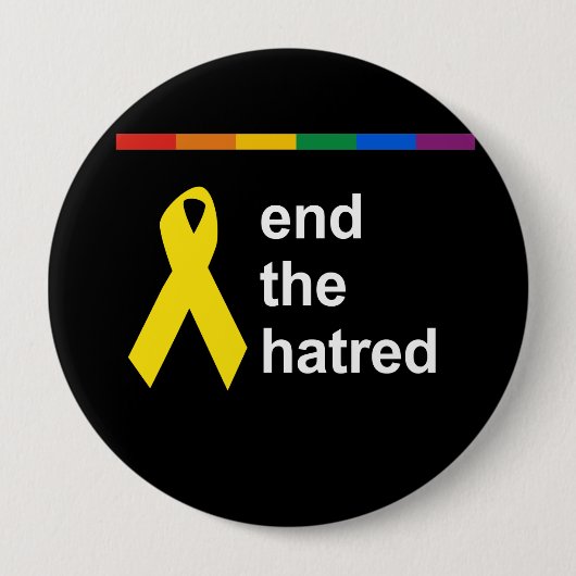 einde van de haat ronde button 4,0 cm (Voorkant)