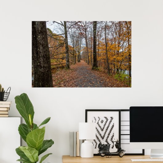 Einde van de herfst op het Poster van het aanvoerk (Thuiskantoor)