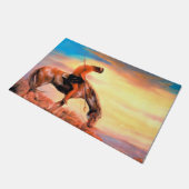 Einde van de klep van de spoordeur deurmat (Schuin)