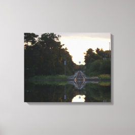 Einde van de lijn canvas afdruk