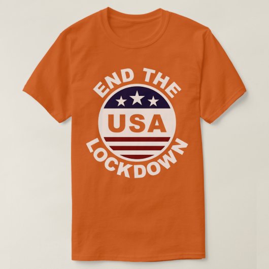 Einde van de Lockdown USA 2020 Clean T-shirt (Design voorkant)