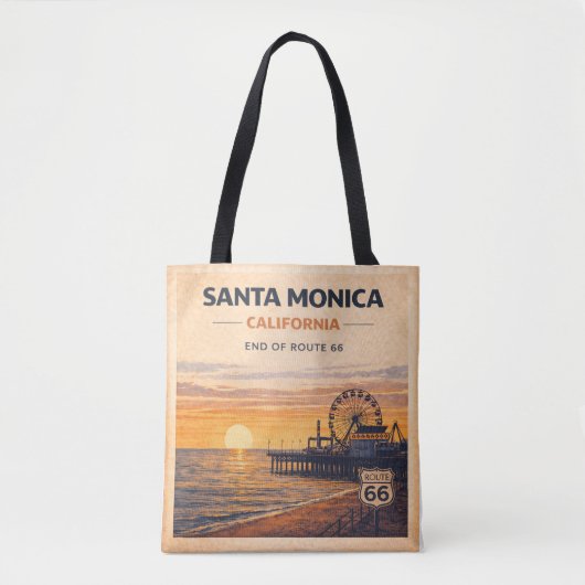Einde van de Mother Road Sunset Tote Bag (Voorkant)