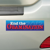 Einde van de Obamatie Bumpersticker (Op auto)