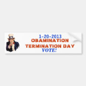Einde van de OBAMINATIE 1-20-13 Bumpersticker (Voorkant)