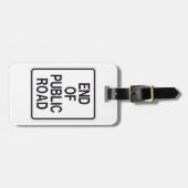 Einde van de openbare verkeersborden bagagelabel (Voorkant horizontaal)