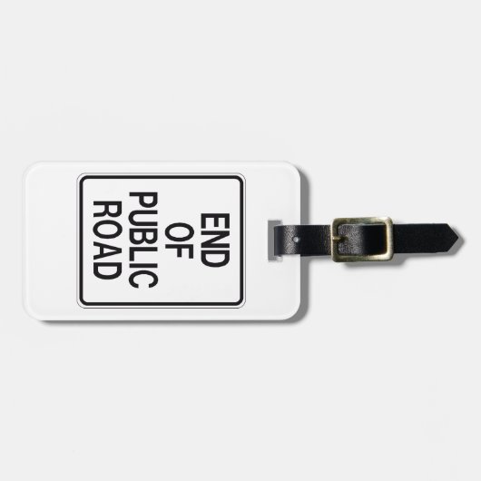 Einde van de openbare verkeersborden bagagelabel (Voorkant horizontaal)