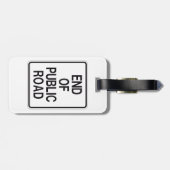 Einde van de openbare verkeersborden bagagelabel (Achterkant horizontaal)