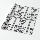 Einde van de openbare verkeersborden cadeaupapier (Uitgerold)